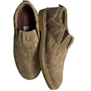 UWEZO Genuine Cowhide Slip-on Shoes $185 Men's Size 8 Western Cowboy Rodeo